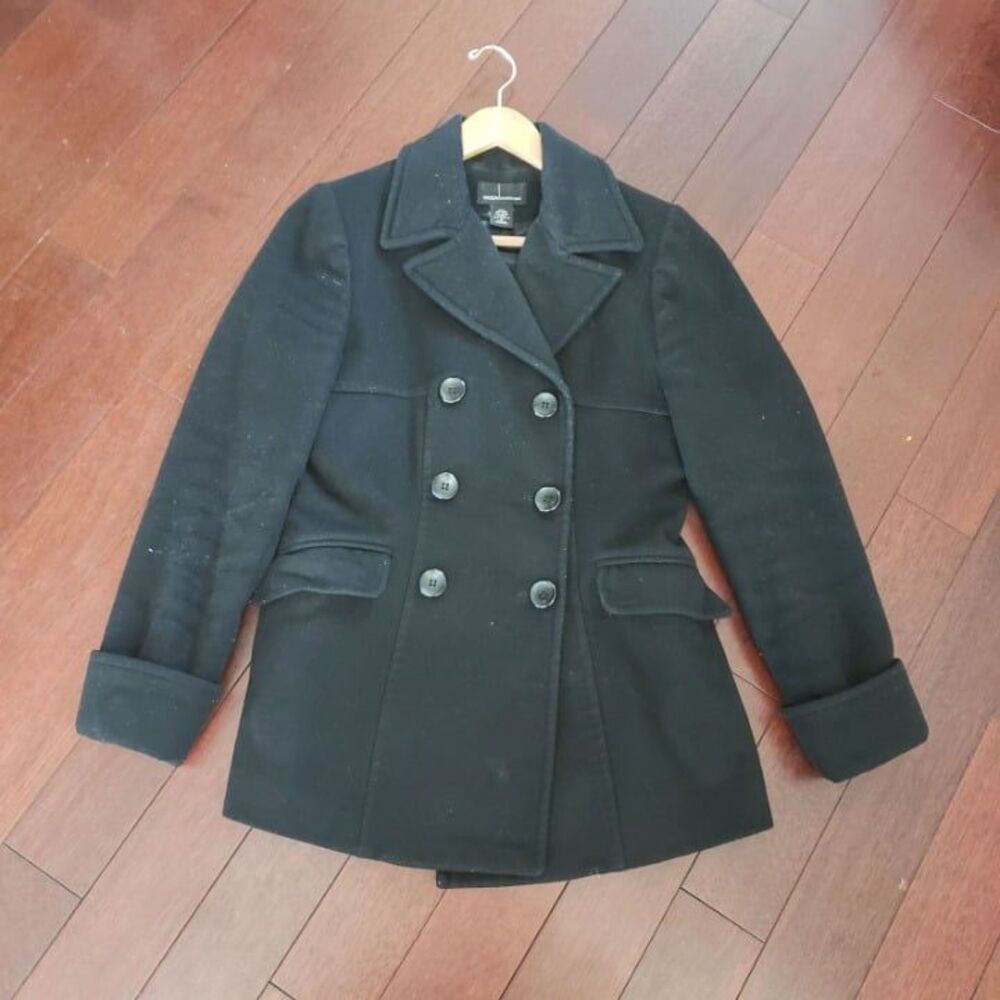 Moda International Black Peacoat Size S